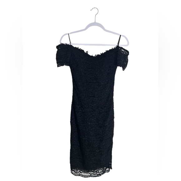 💥Vintage💥 Exclusively Gantos | Black Lace Womens Dress | Size 6 - Picture 1 of 4